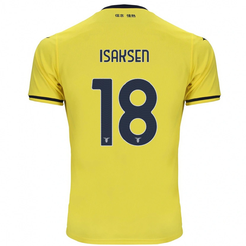 Danxen Bambino Maglia Gustav Isaksen #18 Giallo Kit Gara Away 2024/25 Maglietta