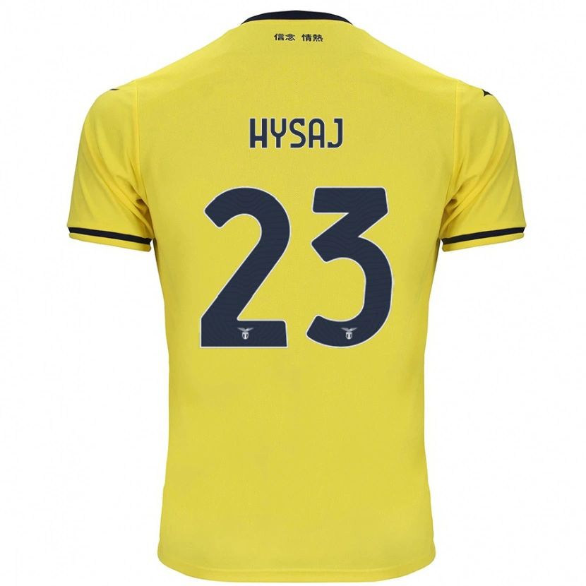 Danxen Bambino Maglia Elseid Hysaj #23 Giallo Kit Gara Away 2024/25 Maglietta