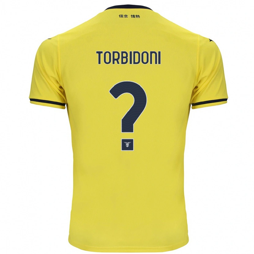 Danxen Bambino Maglia Marco Torbidoni #0 Giallo Kit Gara Away 2024/25 Maglietta