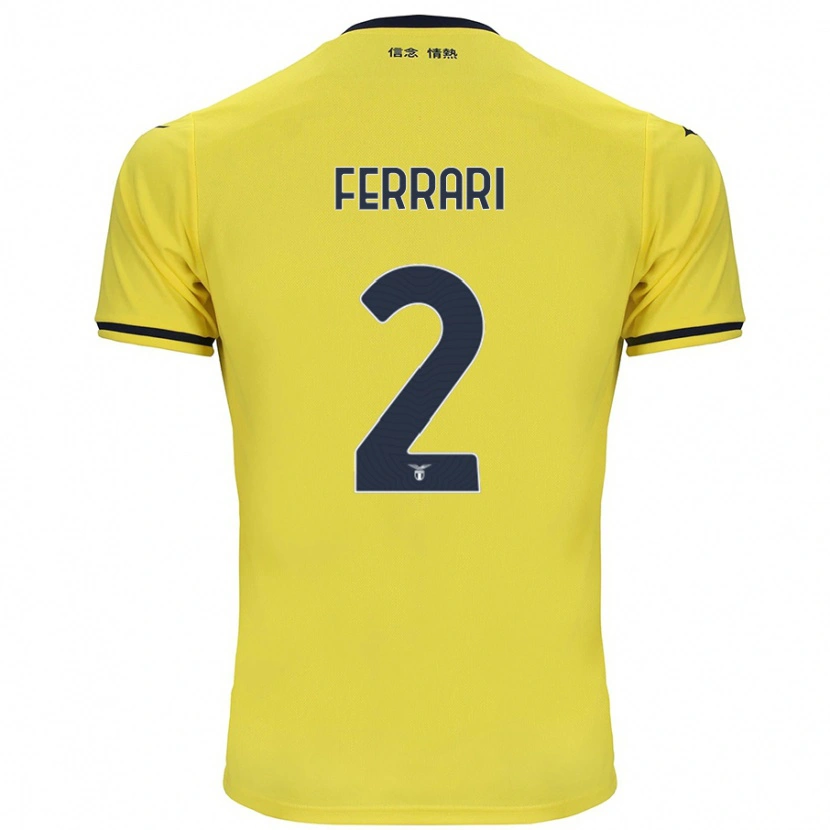 Danxen Bambino Maglia Lorenzo Ferrari #2 Giallo Kit Gara Away 2024/25 Maglietta