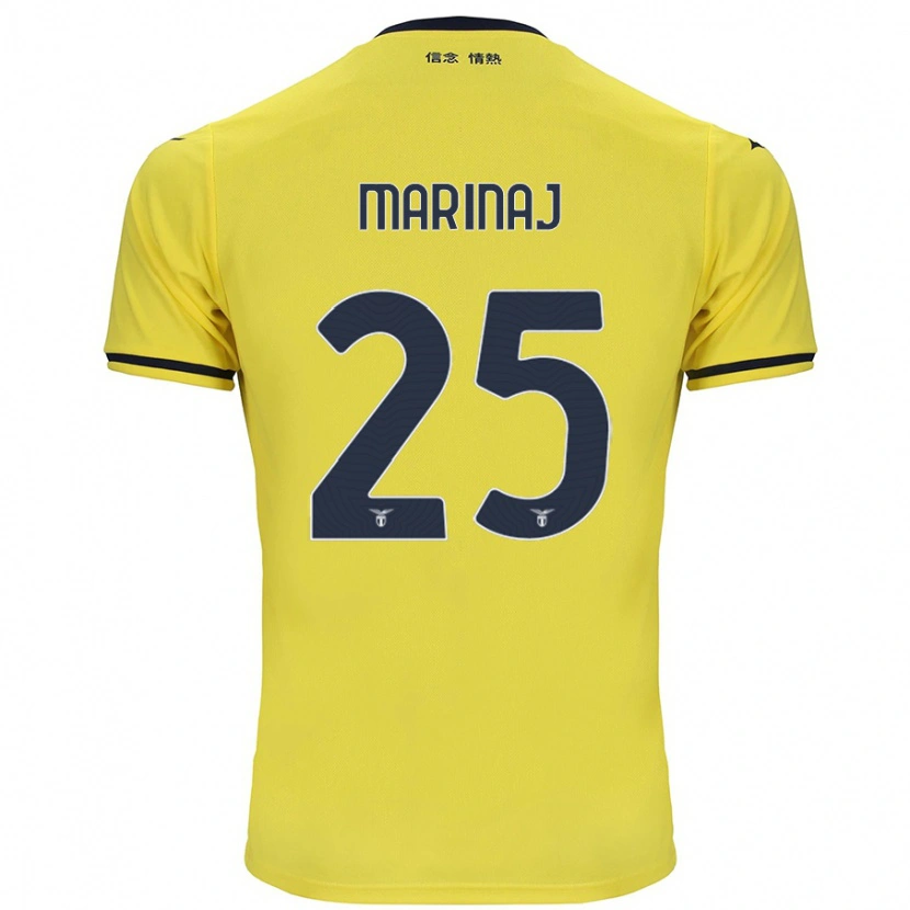 Danxen Bambino Maglia Kledi Marinaj #25 Giallo Kit Gara Away 2024/25 Maglietta