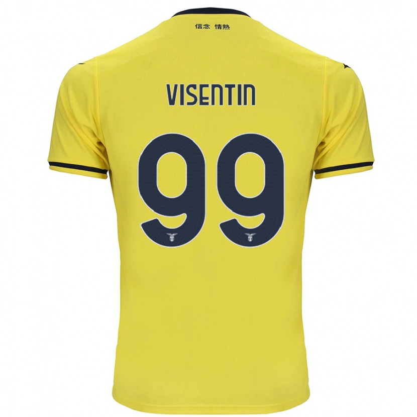 Danxen Bambino Maglia Noemi Visentin #99 Giallo Kit Gara Away 2024/25 Maglietta