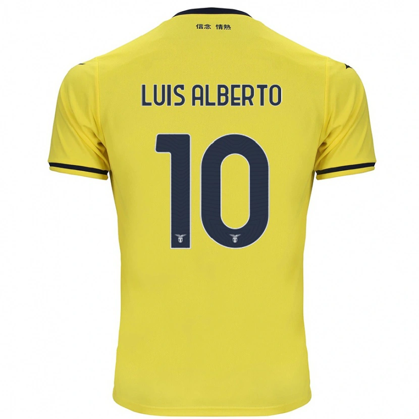 Danxen Bambino Maglia Luis Alberto #10 Giallo Kit Gara Away 2024/25 Maglietta