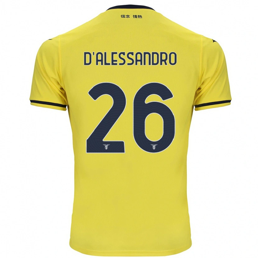 Danxen Bambino Maglia Mattya D'alessandro #26 Giallo Kit Gara Away 2024/25 Maglietta