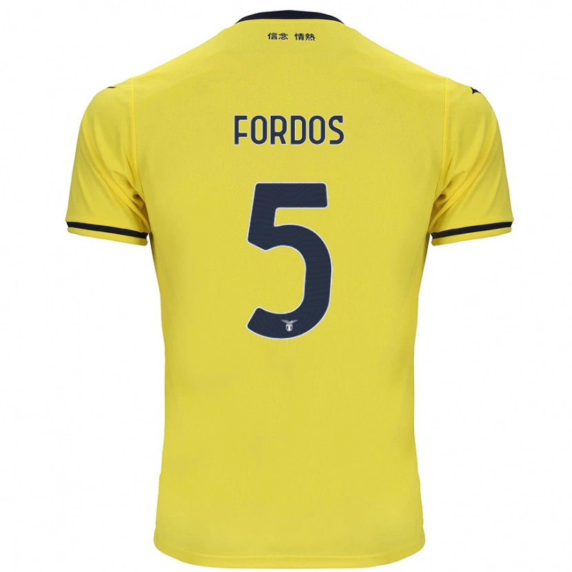 Danxen Bambino Maglia Beatrix Fordos #5 Giallo Kit Gara Away 2024/25 Maglietta