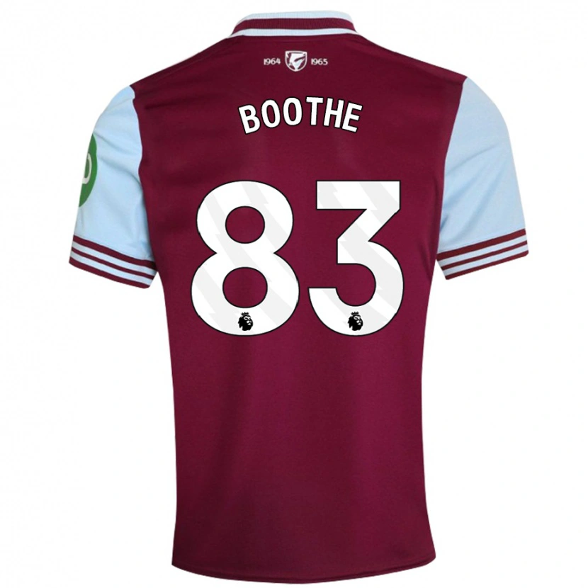 Danxen Uomo Maglia Sebastian Boothe #83 Rosso Scuro Kit Gara Home 2024/25 Maglietta