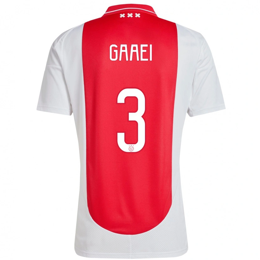 Danxen Uomo Maglia Anton Gaaei #3 Rosso Bianco Kit Gara Home 2024/25 Maglietta
