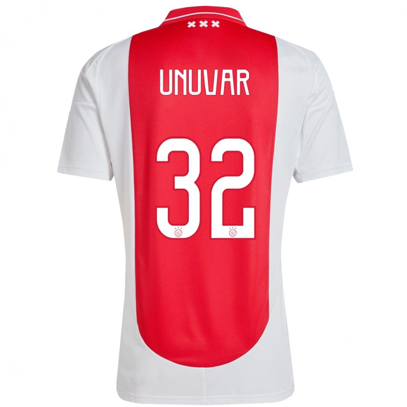 Danxen Uomo Maglia Naci Ünüvar #32 Rosso Bianco Kit Gara Home 2024/25 Maglietta