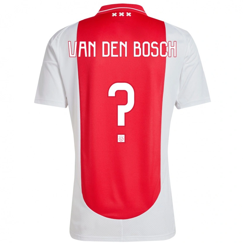 Danxen Uomo Maglia Frederico Van Den Bosch #0 Rosso Bianco Kit Gara Home 2024/25 Maglietta