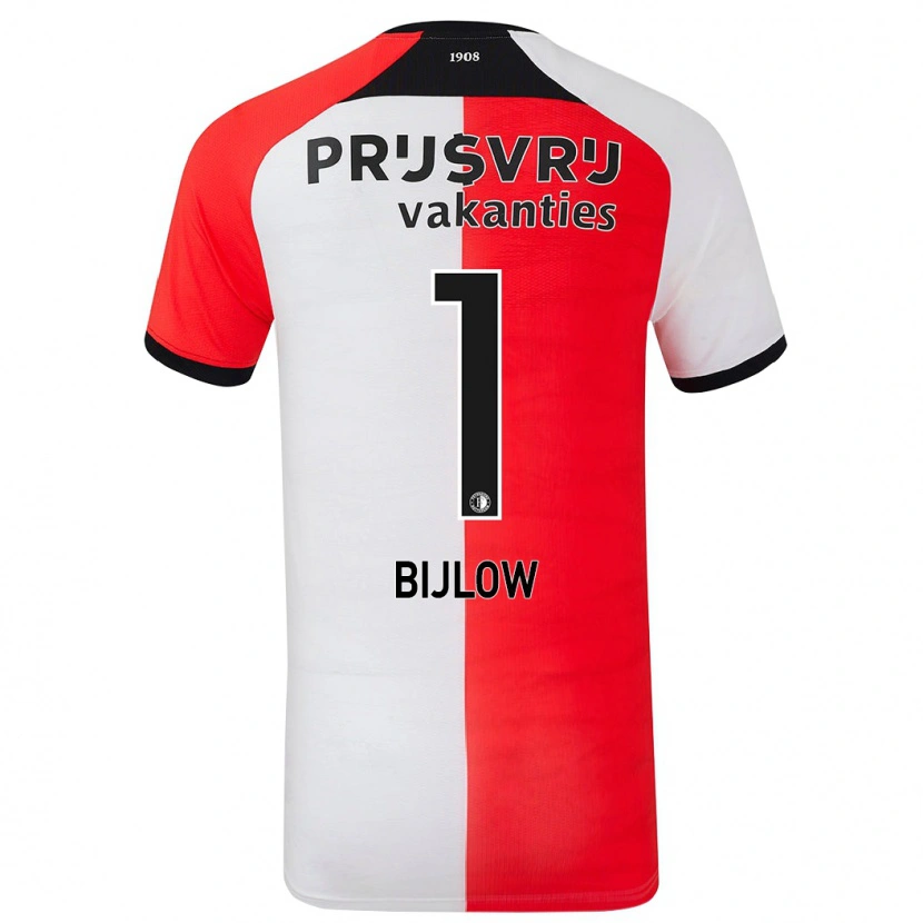 Danxen Uomo Maglia Justin Bijlow #1 Rosso Bianco Kit Gara Home 2024/25 Maglietta