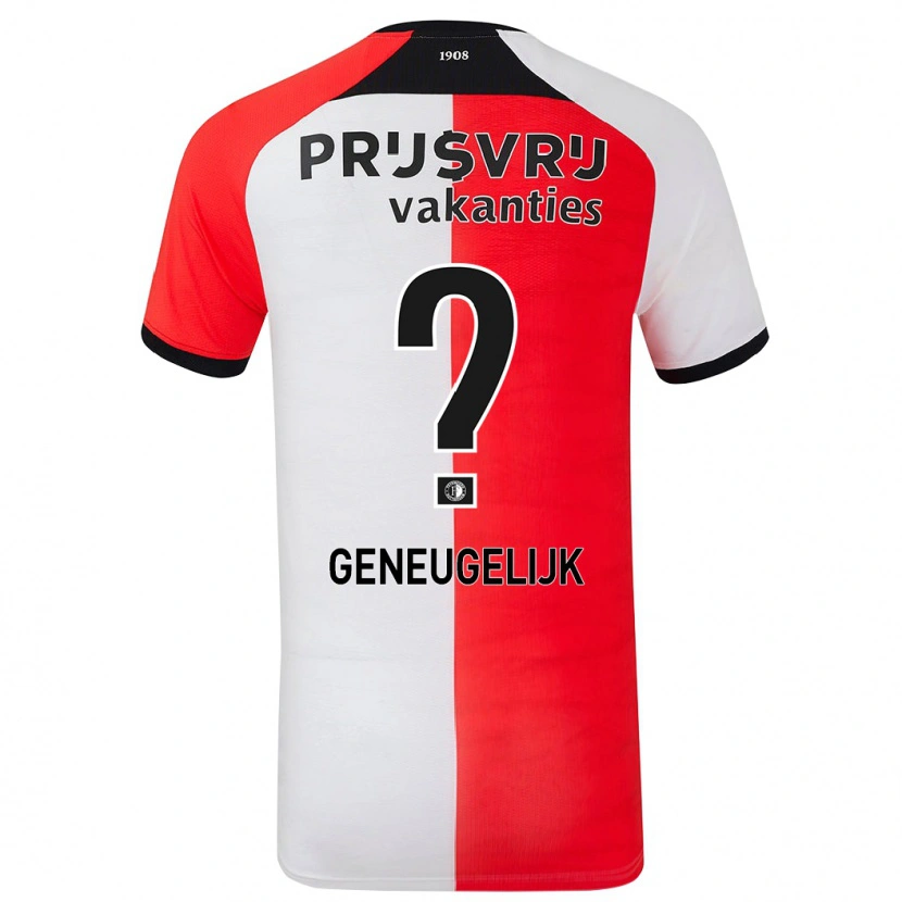 Danxen Uomo Maglia Ivar Geneugelijk #0 Rosso Bianco Kit Gara Home 2024/25 Maglietta