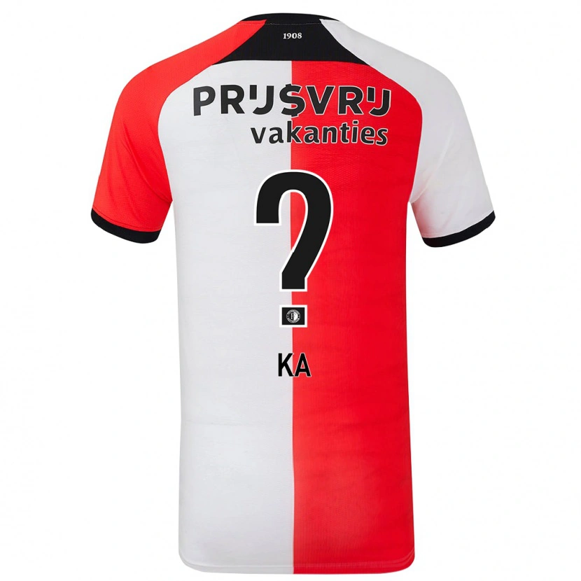 Danxen Uomo Maglia Ismail Ka #0 Rosso Bianco Kit Gara Home 2024/25 Maglietta