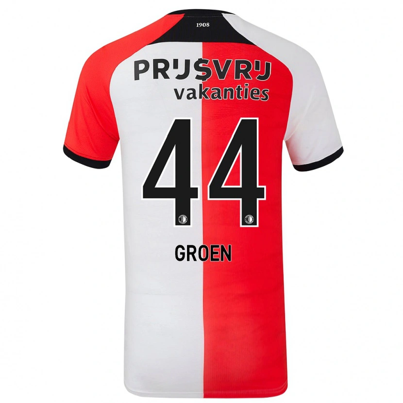 Danxen Uomo Maglia Nesto Groen #44 Rosso Bianco Kit Gara Home 2024/25 Maglietta