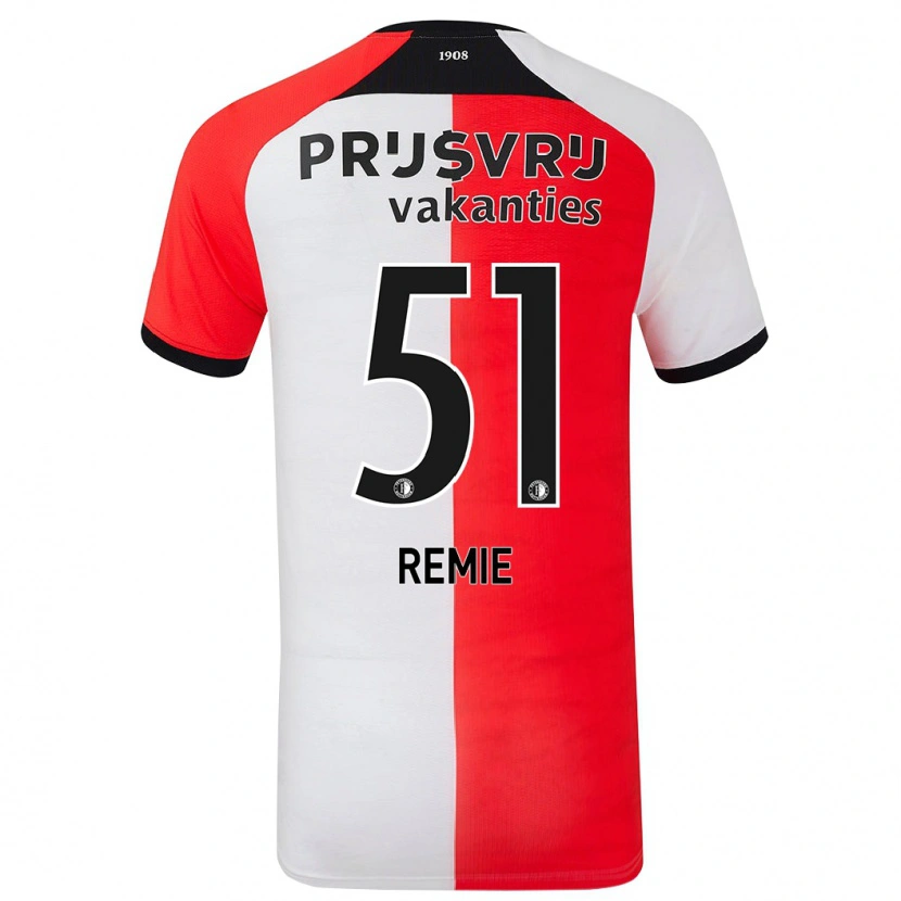 Danxen Uomo Maglia Devin Remie #51 Rosso Bianco Kit Gara Home 2024/25 Maglietta