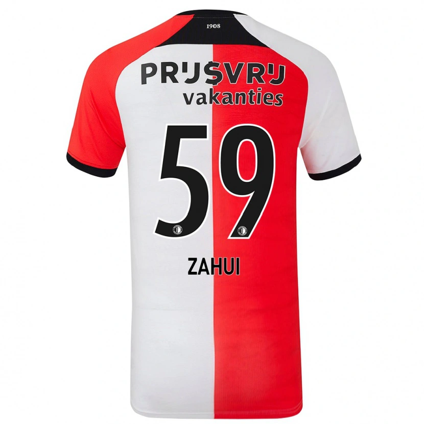 Danxen Uomo Maglia Nesta Zahui #59 Rosso Bianco Kit Gara Home 2024/25 Maglietta