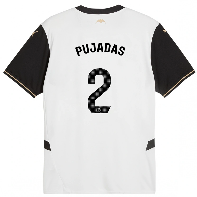 Danxen Uomo Maglia Berta Pujadas #2 Bianco Nero Kit Gara Home 2024/25 Maglietta