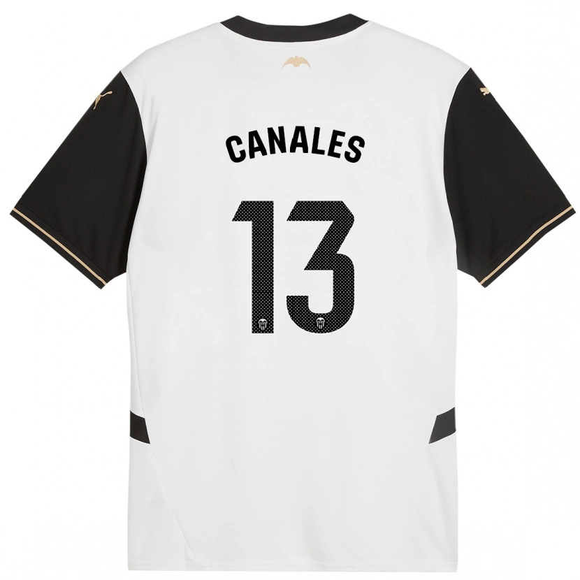 Danxen Uomo Maglia Antonia Canales #13 Bianco Nero Kit Gara Home 2024/25 Maglietta