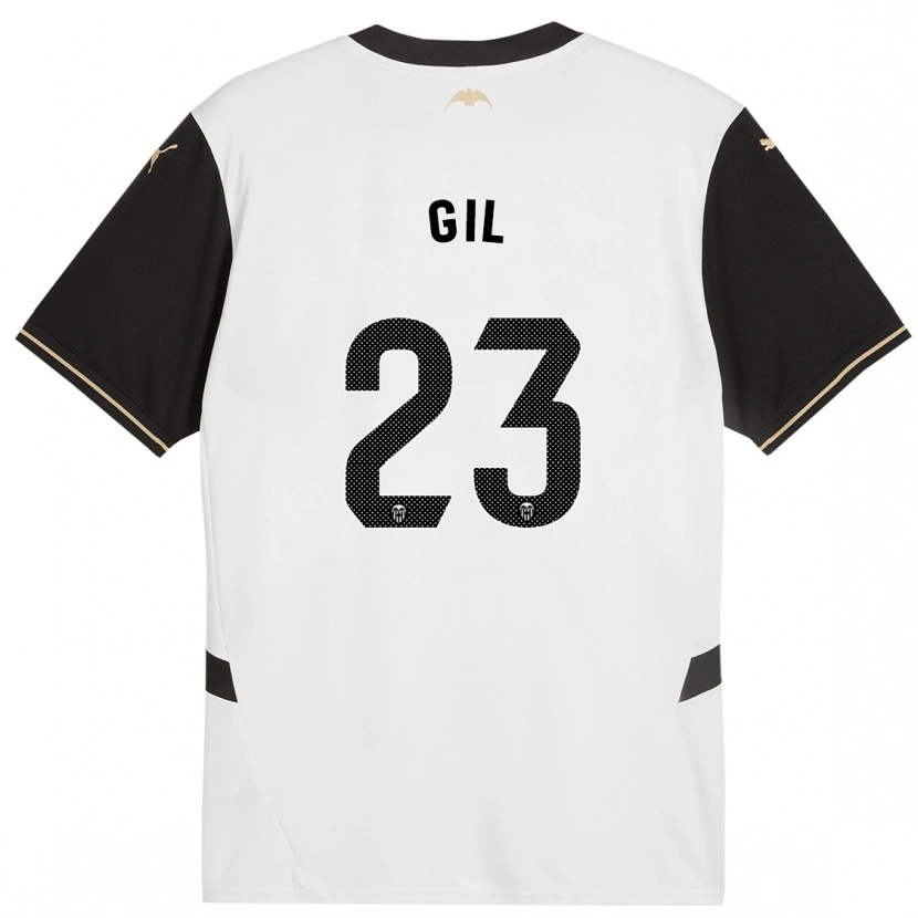 Danxen Uomo Maglia Elena Gil #23 Bianco Nero Kit Gara Home 2024/25 Maglietta