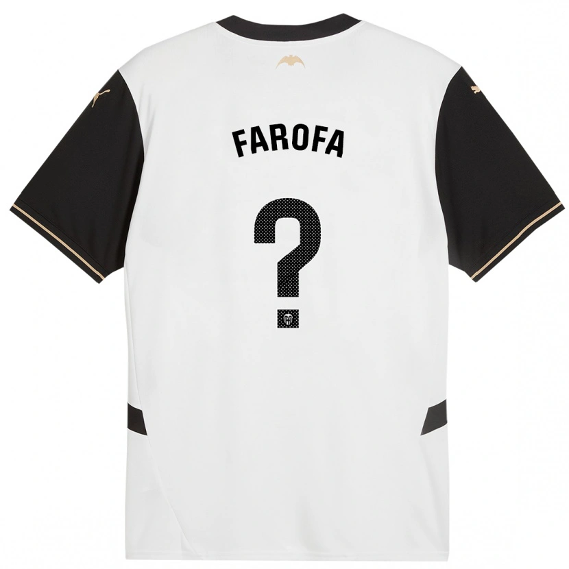 Danxen Uomo Maglia Rodrigo Farofa #0 Bianco Nero Kit Gara Home 2024/25 Maglietta