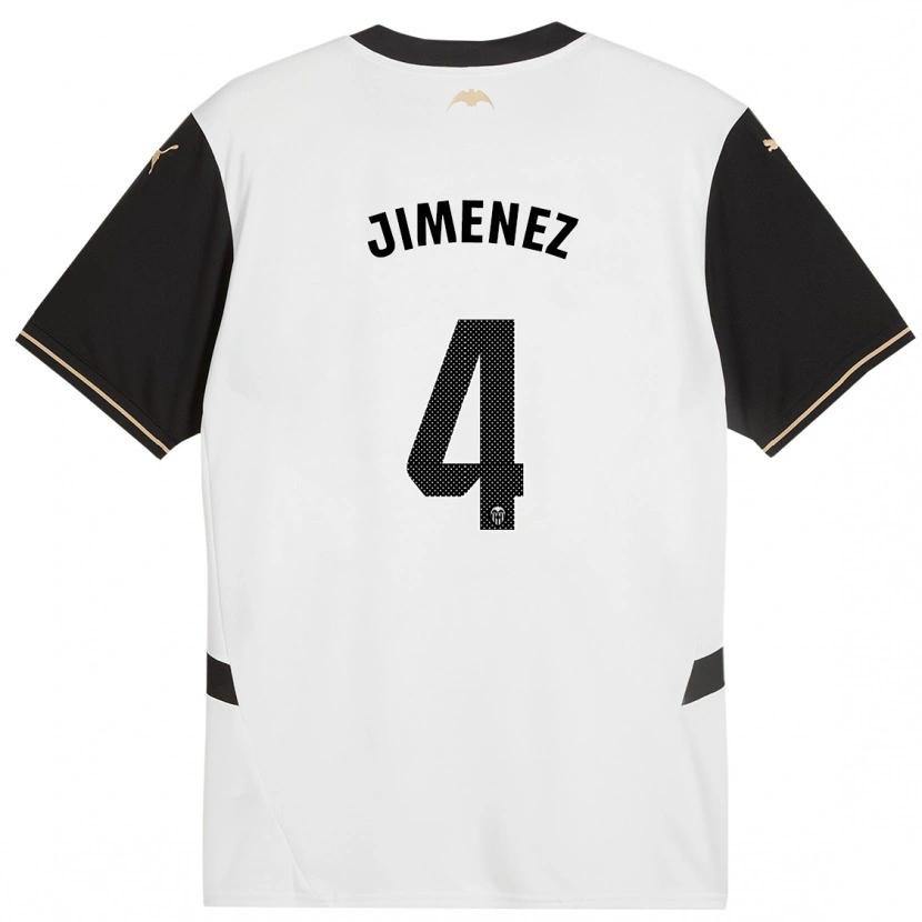 Danxen Uomo Maglia Maria Jimenez #4 Bianco Nero Kit Gara Home 2024/25 Maglietta