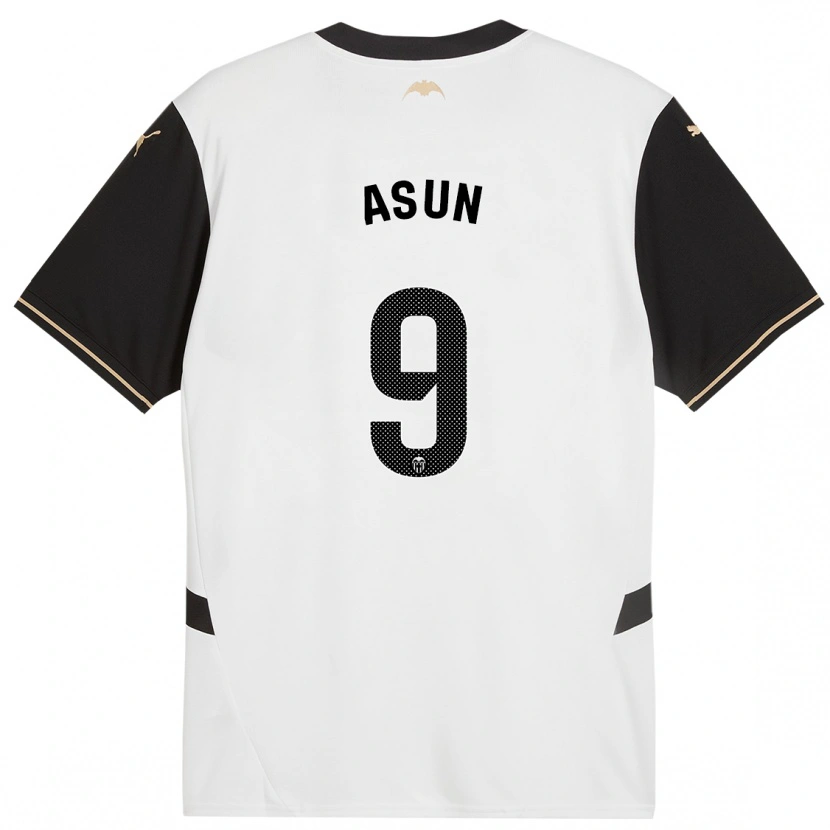 Danxen Uomo Maglia Asun #9 Bianco Nero Kit Gara Home 2024/25 Maglietta