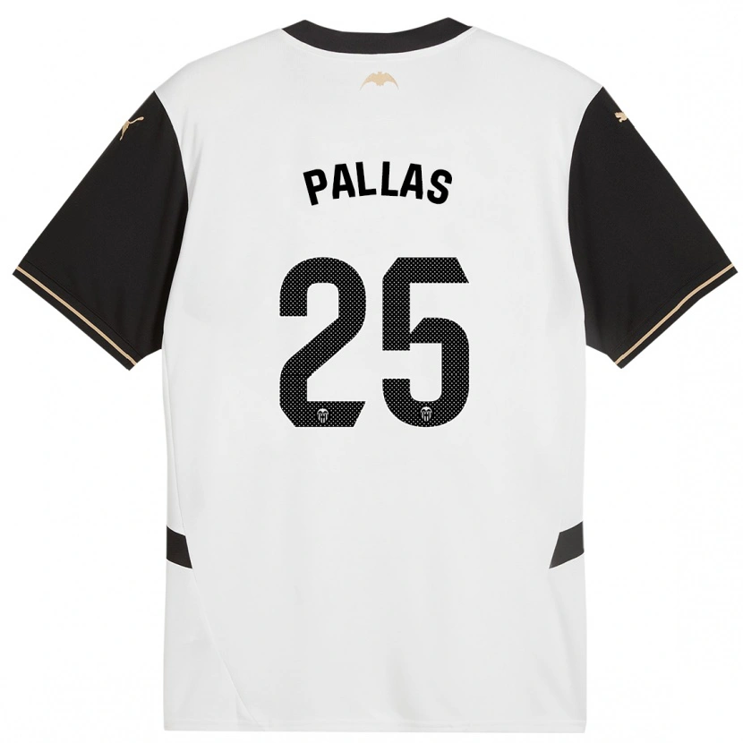 Danxen Uomo Maglia Nerea Pallas #25 Bianco Nero Kit Gara Home 2024/25 Maglietta