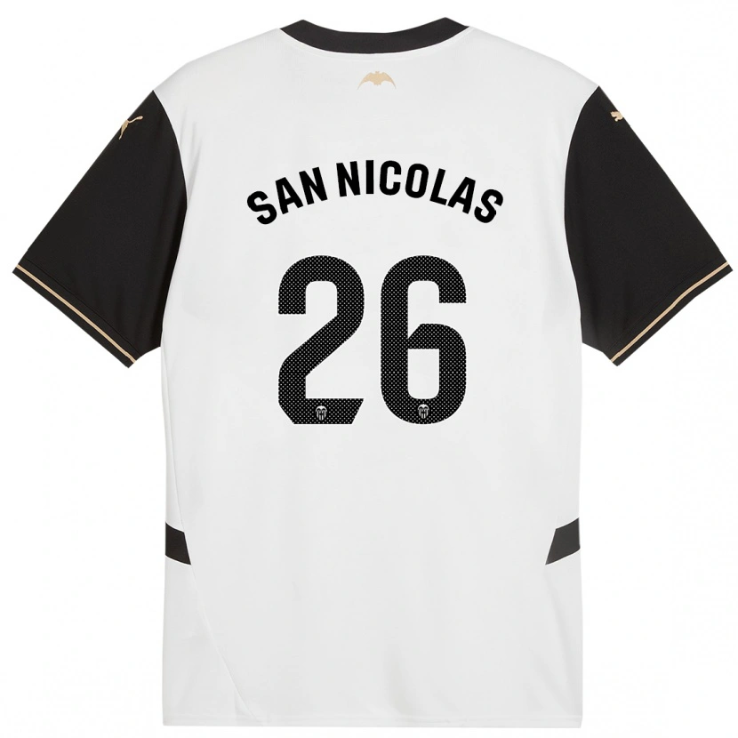 Danxen Uomo Maglia Olga San Nicolas #26 Bianco Nero Kit Gara Home 2024/25 Maglietta