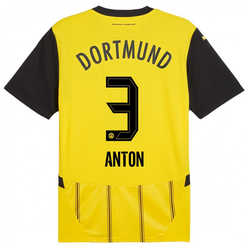 Danxen Uomo Maglia Waldemar Anton #3 Giallo Nero Kit Gara Home 2024/25 Maglietta