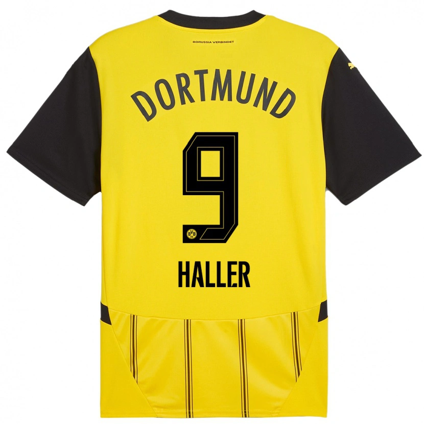 Danxen Uomo Maglia Sébastien Haller #9 Giallo Nero Kit Gara Home 2024/25 Maglietta