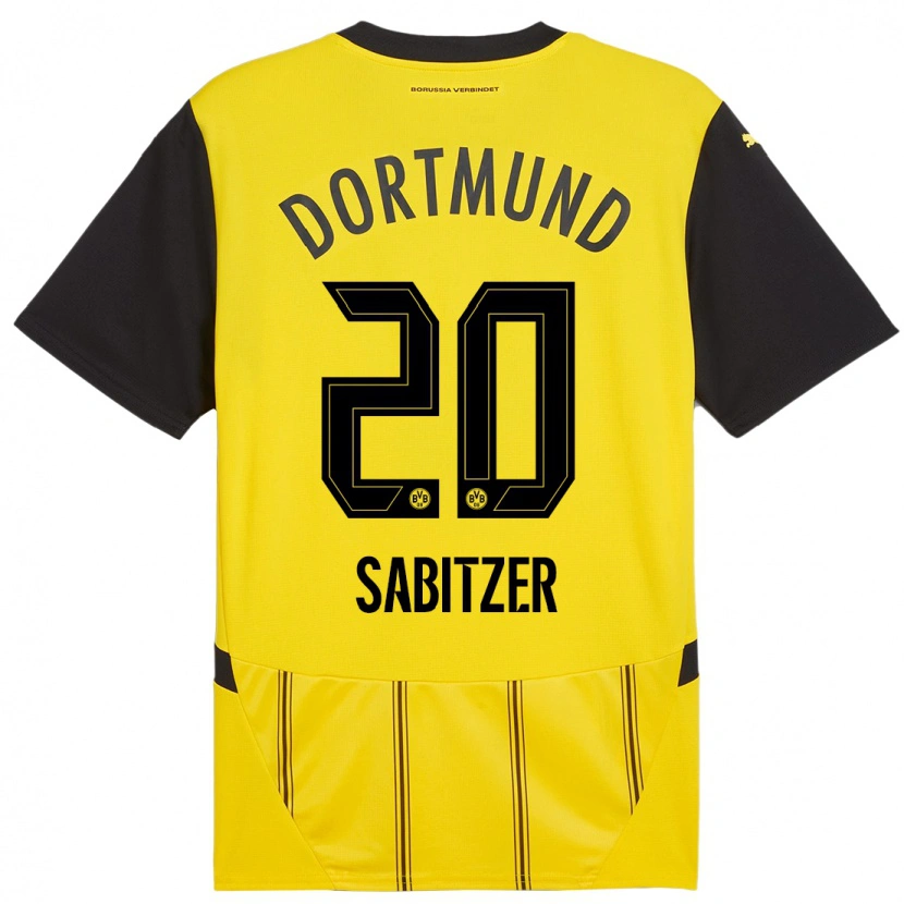 Danxen Uomo Maglia Marcel Sabitzer #20 Giallo Nero Kit Gara Home 2024/25 Maglietta
