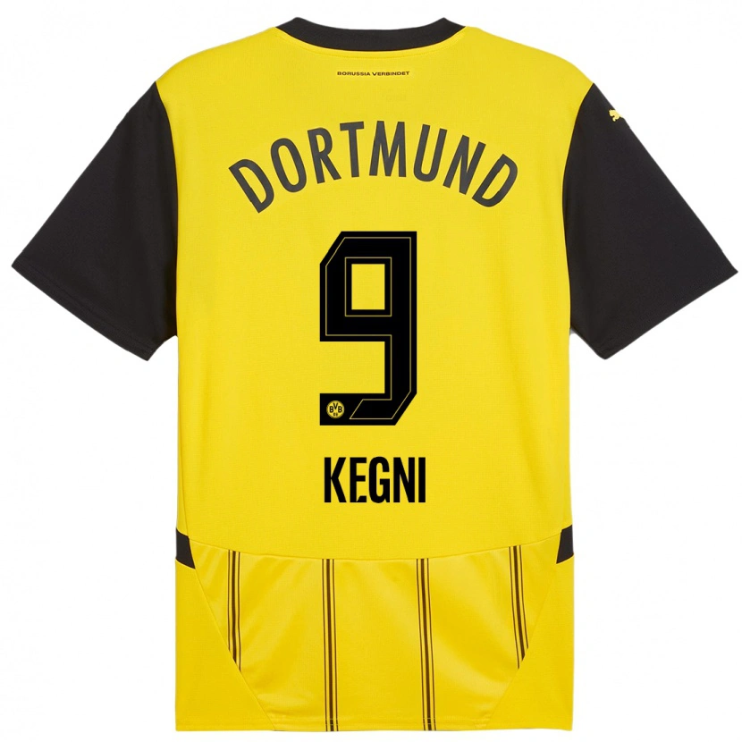 Danxen Uomo Maglia Pharell Kegni #9 Giallo Nero Kit Gara Home 2024/25 Maglietta