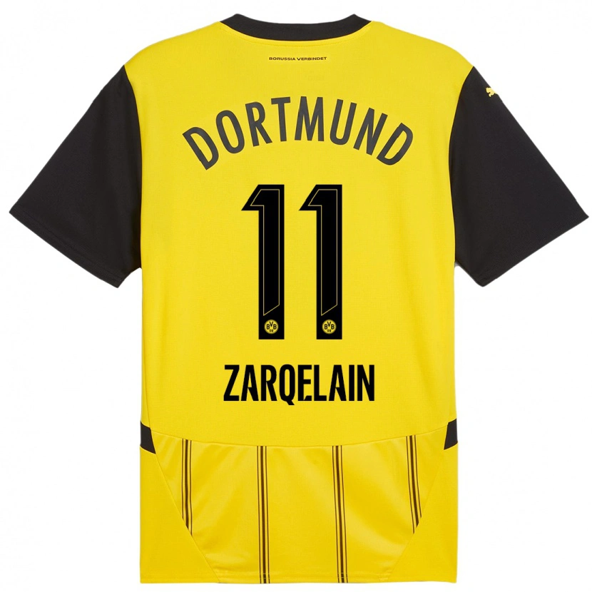 Danxen Uomo Maglia Fadi Zarqelain #11 Giallo Nero Kit Gara Home 2024/25 Maglietta
