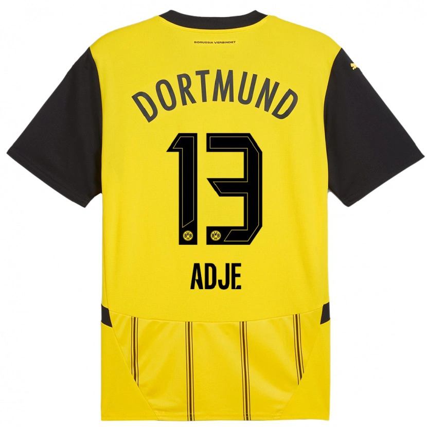 Danxen Uomo Maglia Miguel Adje #13 Giallo Nero Kit Gara Home 2024/25 Maglietta