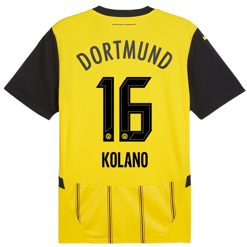 Danxen Uomo Maglia Damian Kolano #16 Giallo Nero Kit Gara Home 2024/25 Maglietta