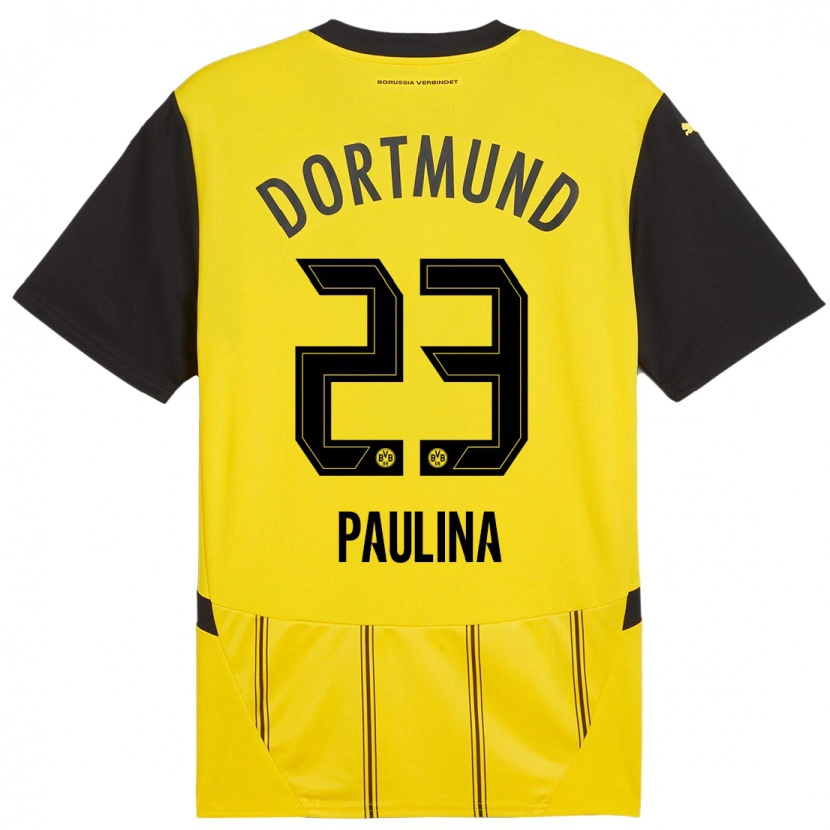 Danxen Uomo Maglia Jordi Paulina #23 Giallo Nero Kit Gara Home 2024/25 Maglietta