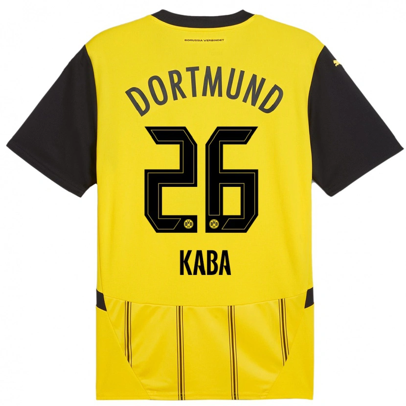 Danxen Uomo Maglia Mussa Kaba #26 Giallo Nero Kit Gara Home 2024/25 Maglietta