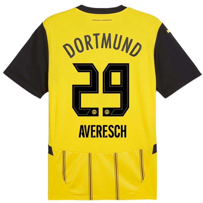 Danxen Uomo Maglia Noah Averesch #29 Giallo Nero Kit Gara Home 2024/25 Maglietta