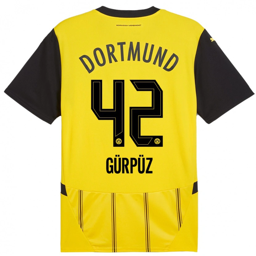 Danxen Uomo Maglia Goktan Gurpuz #42 Giallo Nero Kit Gara Home 2024/25 Maglietta