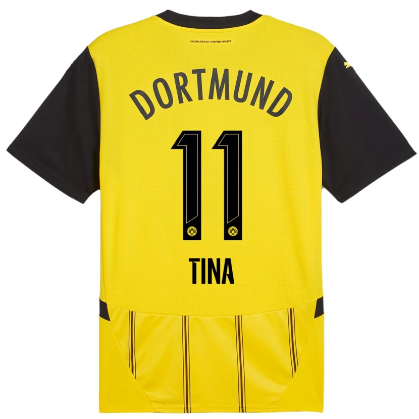 Danxen Uomo Maglia Abdulla Tina #11 Giallo Nero Kit Gara Home 2024/25 Maglietta