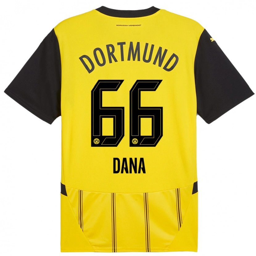Danxen Uomo Maglia Bleckmann Dana #66 Giallo Nero Kit Gara Home 2024/25 Maglietta