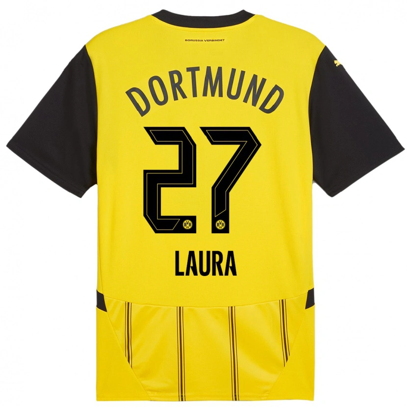 Danxen Uomo Maglia Van Der Heijden Laura #27 Giallo Nero Kit Gara Home 2024/25 Maglietta