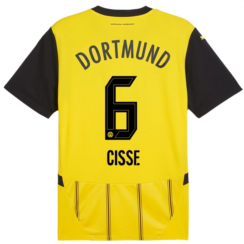 Danxen Uomo Maglia Faroukou Cisse #6 Giallo Nero Kit Gara Home 2024/25 Maglietta