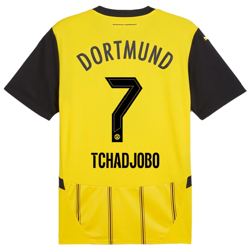 Danxen Uomo Maglia Dia Tchadjobo #7 Giallo Nero Kit Gara Home 2024/25 Maglietta