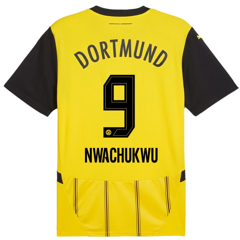 Danxen Uomo Maglia Isaak Nwachukwu #9 Giallo Nero Kit Gara Home 2024/25 Maglietta