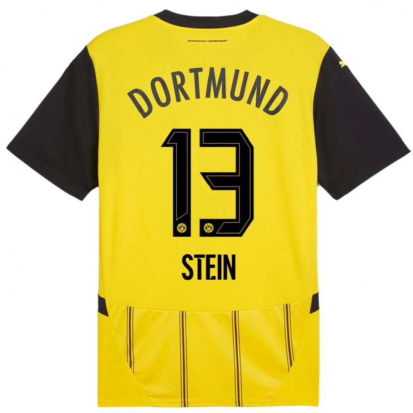 Danxen Uomo Maglia Daniel Stein #13 Giallo Nero Kit Gara Home 2024/25 Maglietta