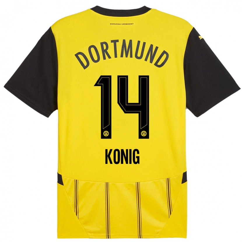 Danxen Uomo Maglia Raul Konig #14 Giallo Nero Kit Gara Home 2024/25 Maglietta