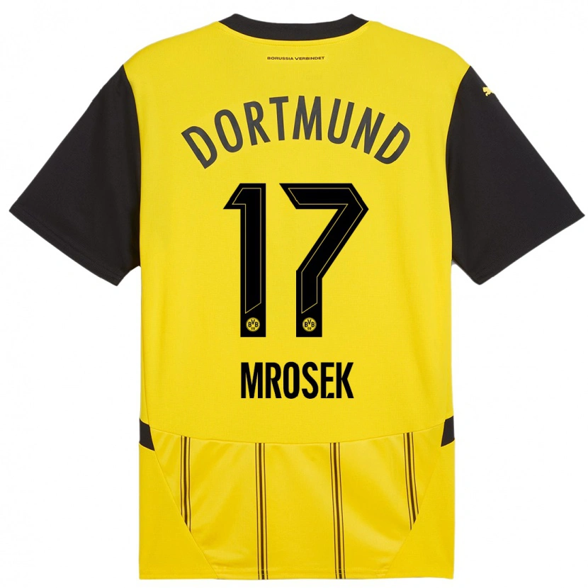 Danxen Uomo Maglia Noah Mrosek #17 Giallo Nero Kit Gara Home 2024/25 Maglietta