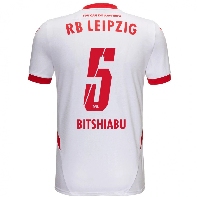 Danxen Uomo Maglia El Chadaille Bitshiabu #5 Bianco Rosso Kit Gara Home 2024/25 Maglietta