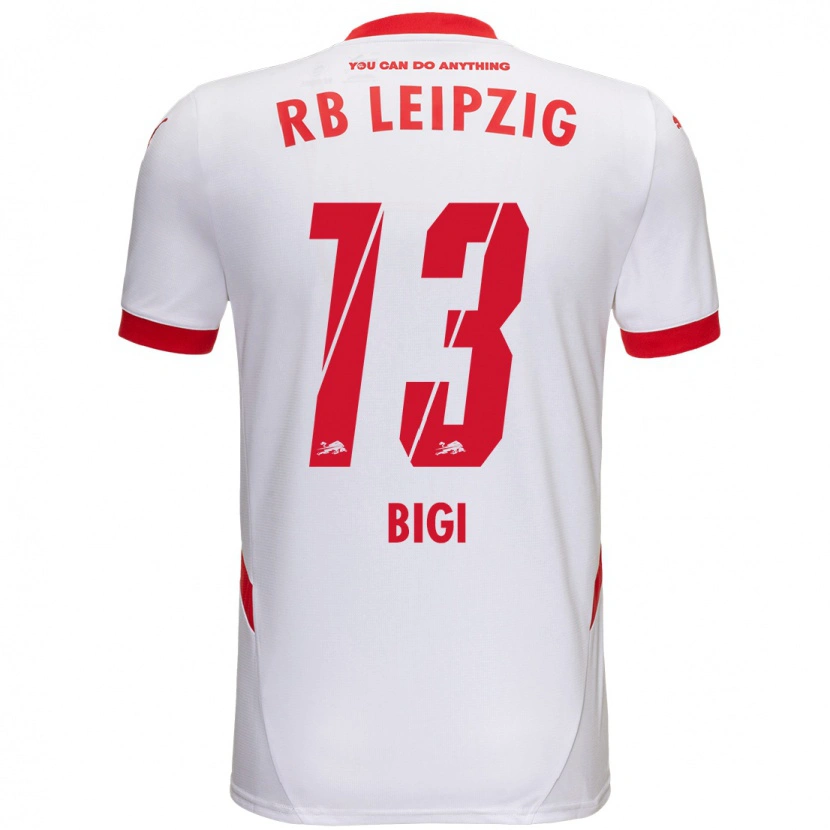 Danxen Uomo Maglia Samim Bigi #13 Bianco Rosso Kit Gara Home 2024/25 Maglietta