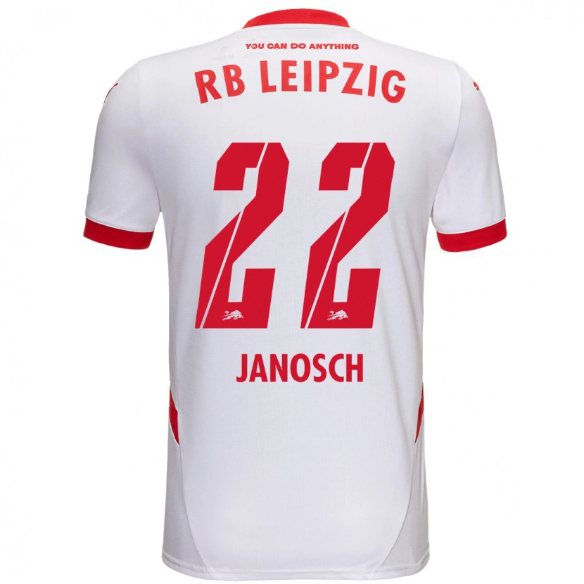 Danxen Uomo Maglia Luca Janosch #22 Bianco Rosso Kit Gara Home 2024/25 Maglietta